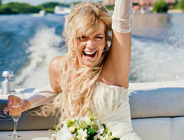 Wedding Getaway Boat